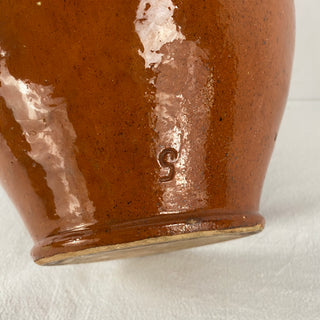 Antique Orange Glazed Confit Pot