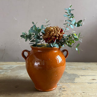Antique Orange Glazed Confit Pot