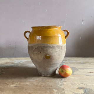Antique Yellow Glazed Confit Pot