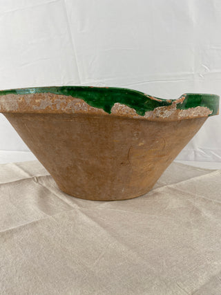 Large Antique Green Tian Bowl