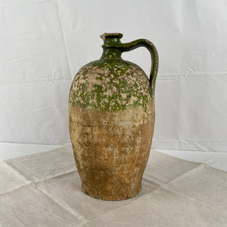 Antique French Green Oil Jug