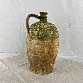 Antique French Green Oil Jug
