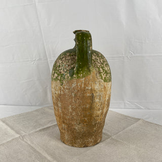 Antique French Green Oil Jug