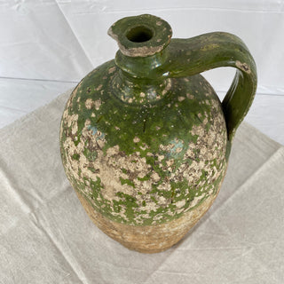 Antique French Green Oil Jug
