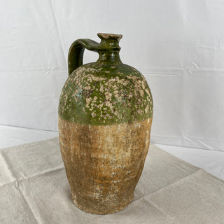 Antique French Green Oil Jug
