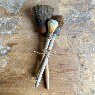 Trio of Large Vintage French Paint Brushes