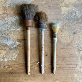 Trio of Large Vintage French Paint Brushes