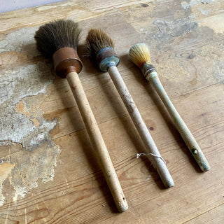 Trio of Large Vintage French Paint Brushes