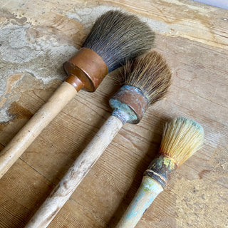 Trio of Large Vintage French Paint Brushes