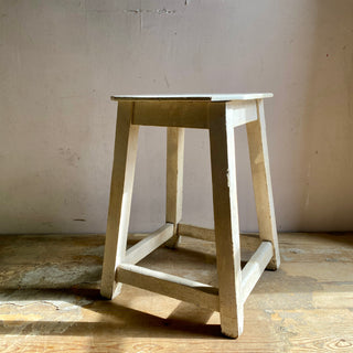 Vintage French White Stool