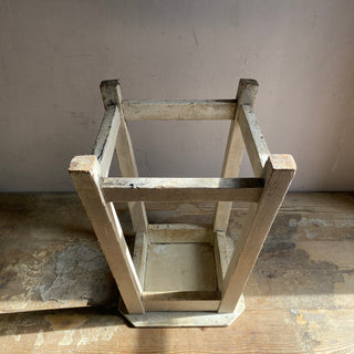 Vintage French White Stool
