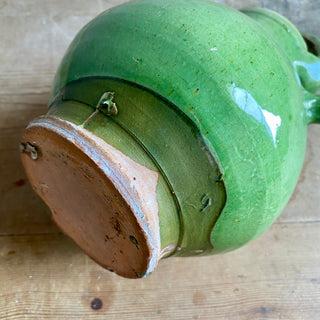 Antique French Green Glazed Cruche