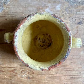 Antique Pale Yellow Glazed Confit Pot