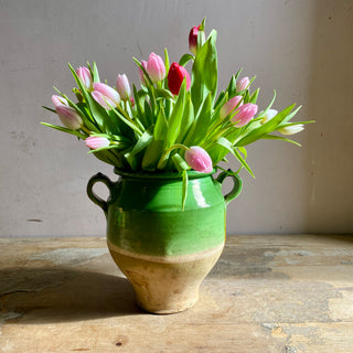 French Green Glazed Confit Pot