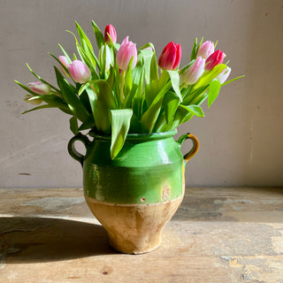 French Green Glazed Confit Pot