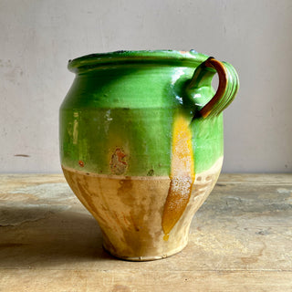 French Green Glazed Confit Pot