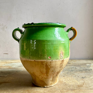 French Green Glazed Confit Pot