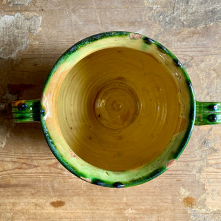 French Green Glazed Confit Pot