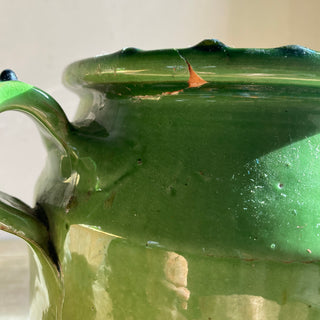 French Green Glazed Confit Pot