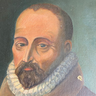 Antique Portrait Of A Noble Gentleman Oil On Canvas