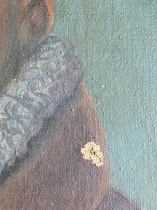 Antique Portrait Of A Noble Gentleman Oil On Canvas