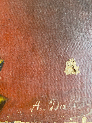 Antique Portrait Of A Noble Gentleman Oil On Canvas