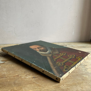 Antique Portrait Of A Noble Gentleman Oil On Canvas