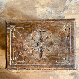 Antique French Hand Carved Foot Stool Display Stand