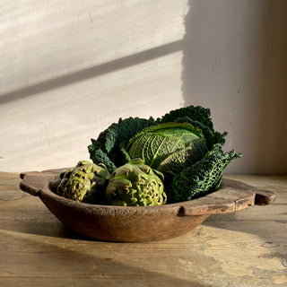 Antique French Primitive Wooden Bowl