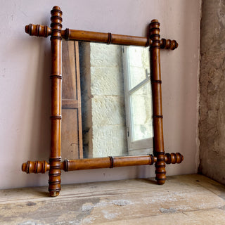Antique French Faux Bamboo Mirror Circa 1900's