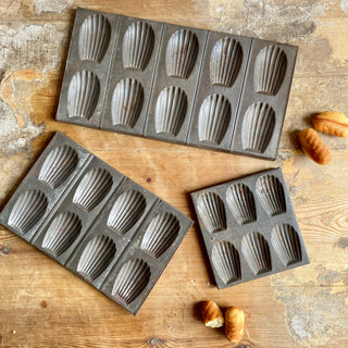 Set of Three Vintage French Madeleine Baking Trays