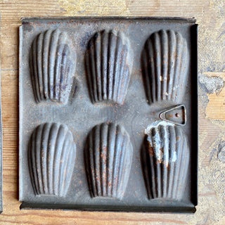 Set of Three Vintage French Madeleine Baking Trays