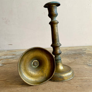 Antique French Brass Candlesticks