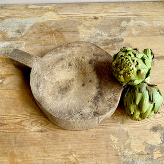 Antique French Very Thick Wooden Chopping Board
