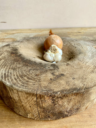 Antique French Very Thick Wooden Chopping Board