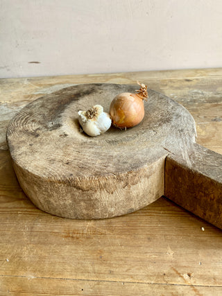 Antique French Very Thick Wooden Chopping Board