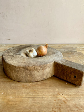 Antique French Very Thick Wooden Chopping Board