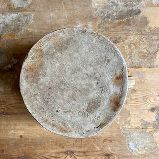 Beige Stoneware Pot à Graisse With Loop Handles