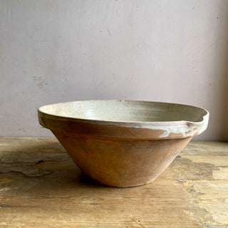 Antique Pale Yellow Tian Bowl - Very Large