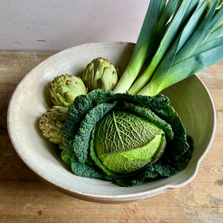 Antique Pale Yellow Tian Bowl - Very Large