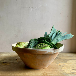 Antique Pale Yellow Tian Bowl - Very Large