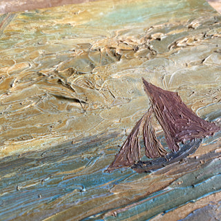 Oil On Board Depicting Lake Scene