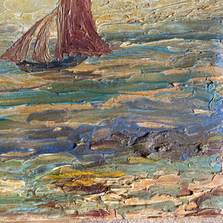 Oil On Board Depicting Lake Scene