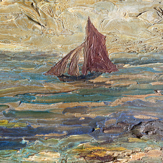 Oil On Board Depicting Lake Scene