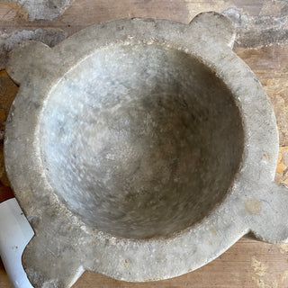 Antique French Large Marble Mortar & Pestle