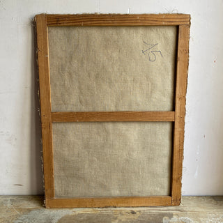 Antique Floral Oil On Canvas