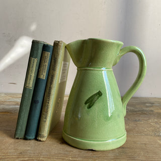 Vintage French Glazed Green Water Jug
