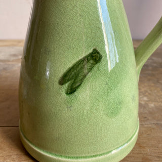 Vintage French Glazed Green Water Jug