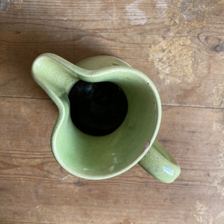 Vintage French Glazed Green Water Jug