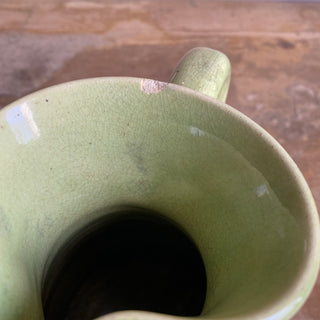 Vintage French Glazed Green Water Jug